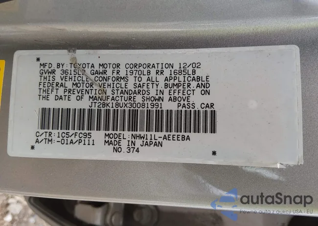 JT2BK18UX30081991: 44548114
