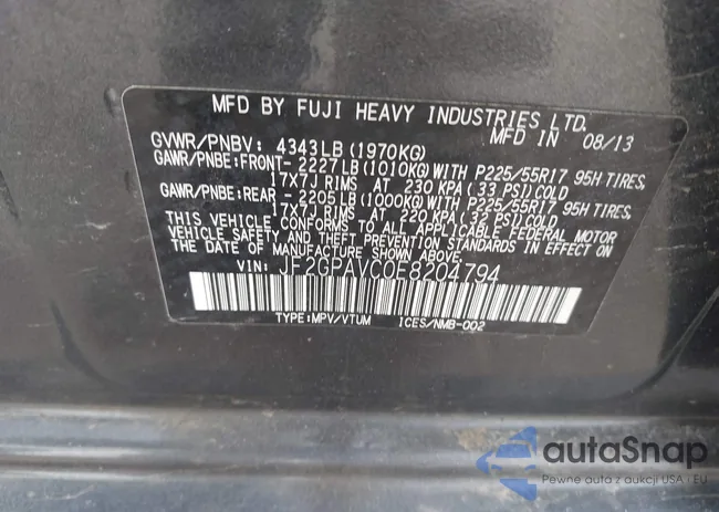JF2GPAVC0E8204794: 44547331