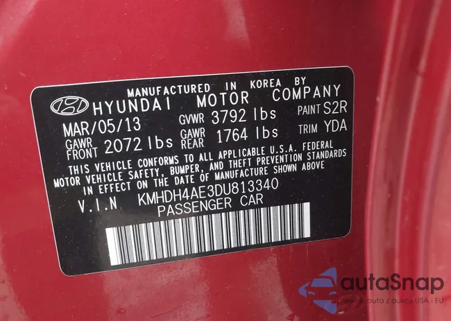 KMHDH4AE3DU813340: 44548768