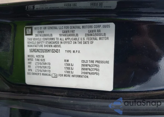 5GRGN22U36H102431: 44548840