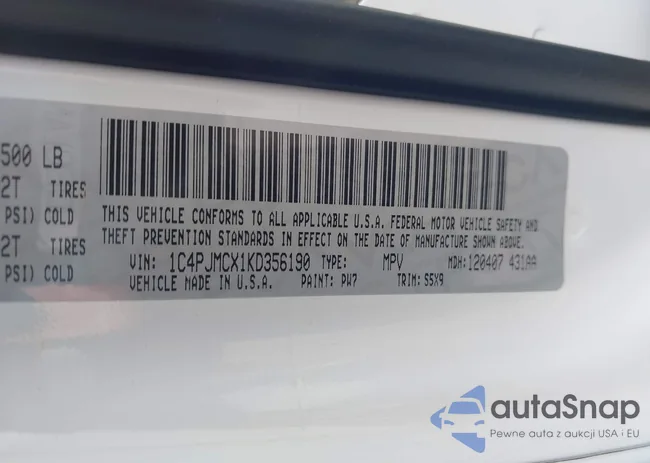 1C4PJMCX1KD356190: 44548843