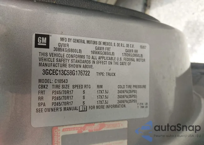 3GCEC13C58G176722: 44548990