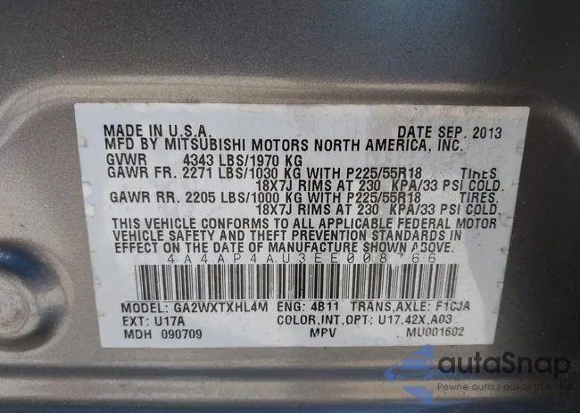 4A4AP4AU3EE008766: 44549001