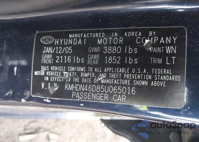 KMHDN46D85U065016: 44549043