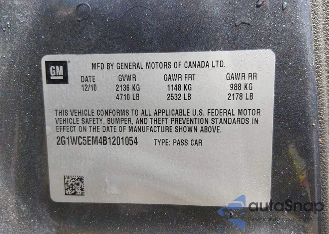 2G1WC5EM4B1201054: 44549093