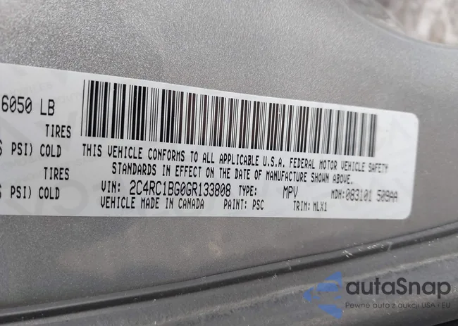 2C4RC1BG0GR133808: 44548262