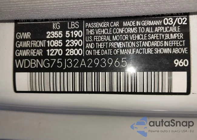 WDBNG75J32A293965: 44548327