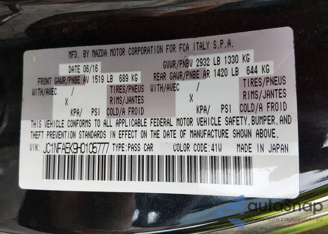 JC1NFAEK9H0105777: 44548356