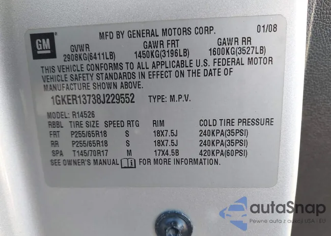 1GKER13738J229552: 44548511