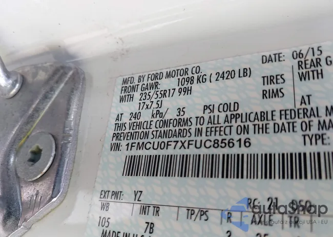 1FMCU0F7XFUC85616: 44549694