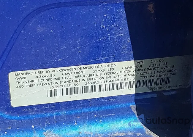 3VWRZ71K48M088210: 44549847