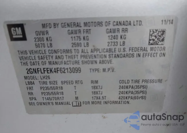 2GNFLFEK4F6213099: 44550566