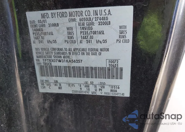 1FTRX07W31KA56257: 44550732