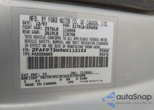 2FAFP73W0WX112103: 44550742