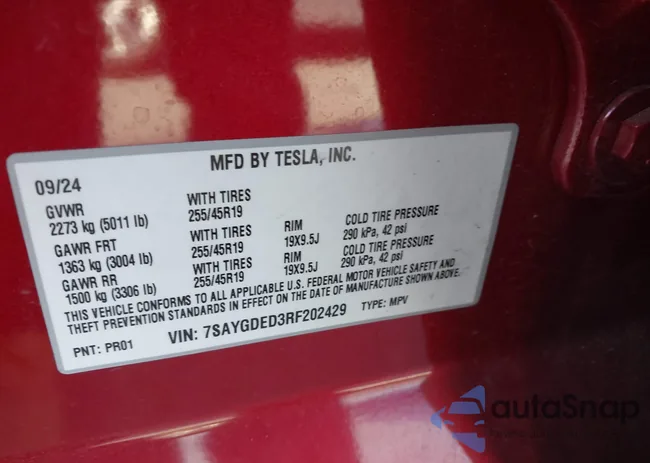 7SAYGDED3RF202429: 44550995