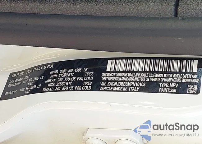 ZACNJDBB8MPN10103: 44550387