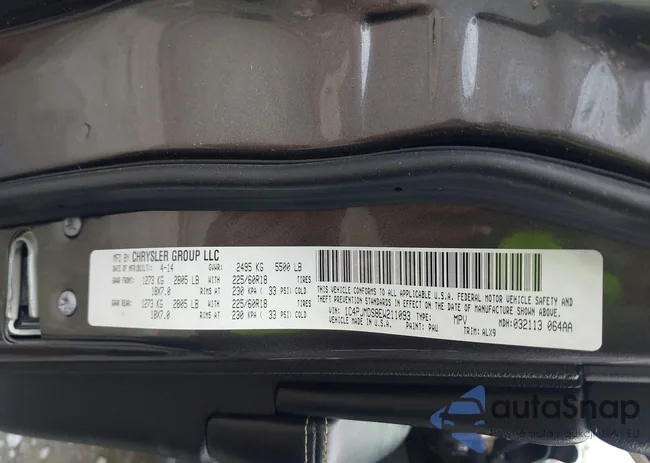 1C4PJMDS8EW211093: 44550497