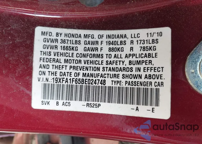 19XFA1F65BE024748: 44551751