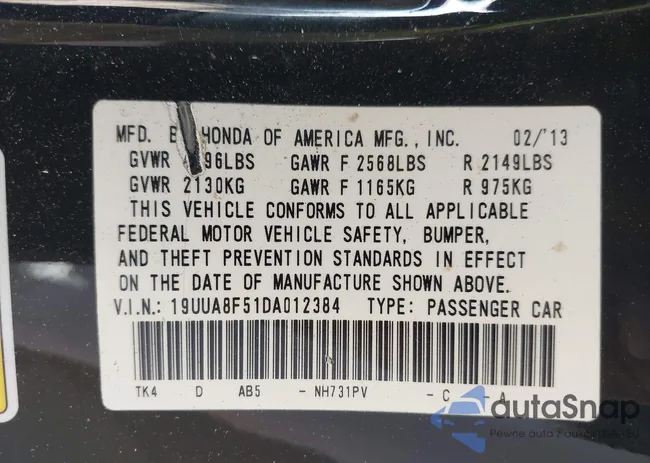 19UUA8F51DA012384: 44551785