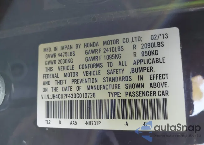 JH4CU2F43DC010726: 44551966