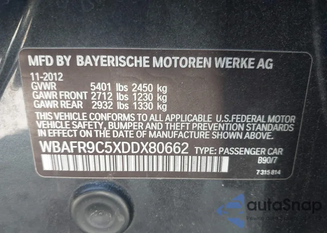 WBAFR9C5XDDX80662: 44552104