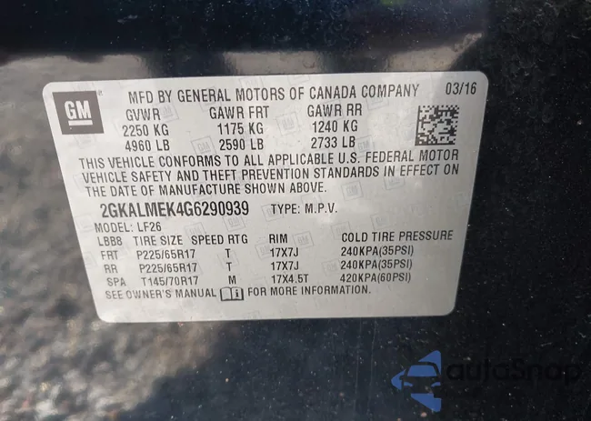 2GKALMEK4G6290939: 44551234