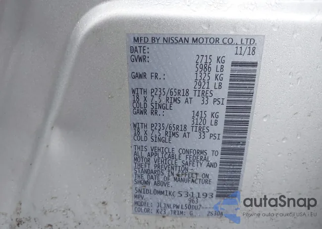 5N1DL0MM1KC531193: 44551444