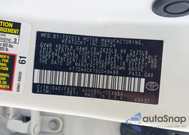 4T1DAACK1SU049488: 44551477