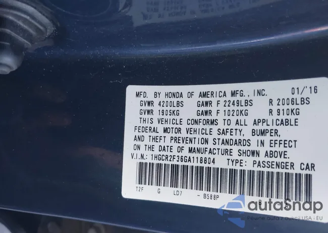 1HGCR2F36GA118804: 44552560