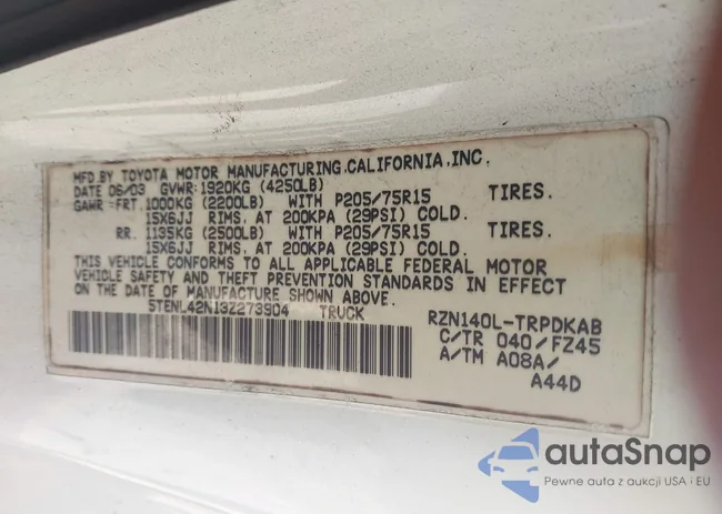 5TENL42N13Z273904: 44552587