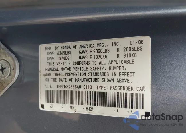 1HGCM82696A010113: 44552638