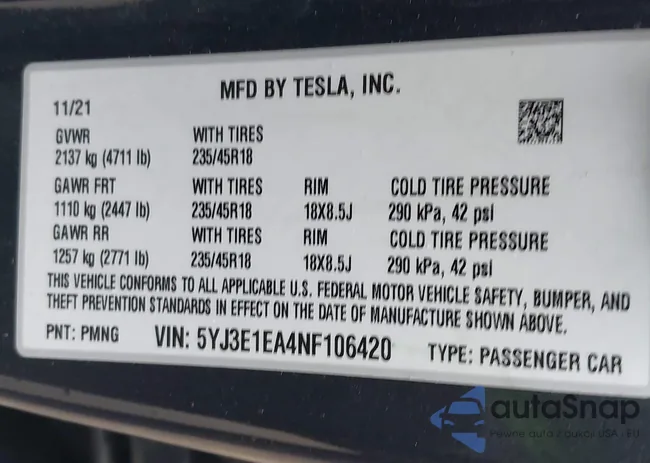 5YJ3E1EA4NF106420: 44552743