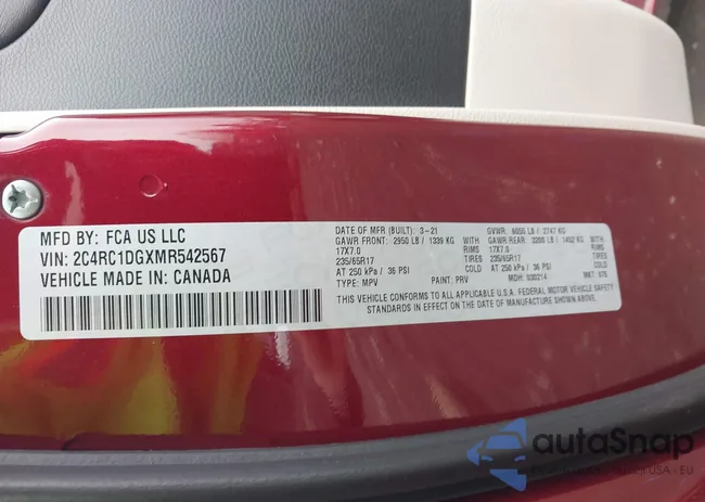 2C4RC1DGXMR542567: 44552954