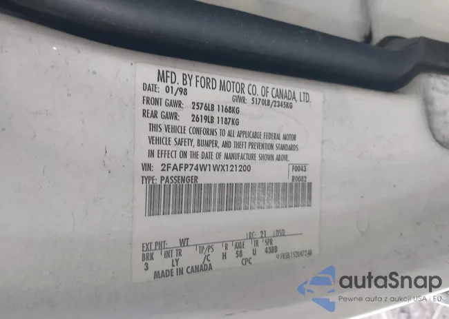 2FAFP74W1WX121200: 44553071