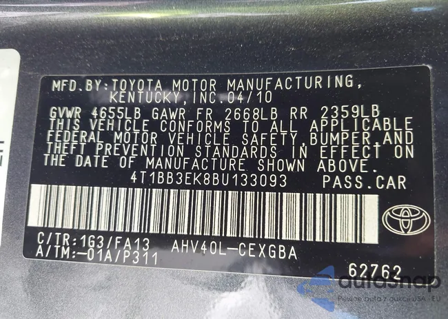 4T1BB3EK8BU133093: 44552283