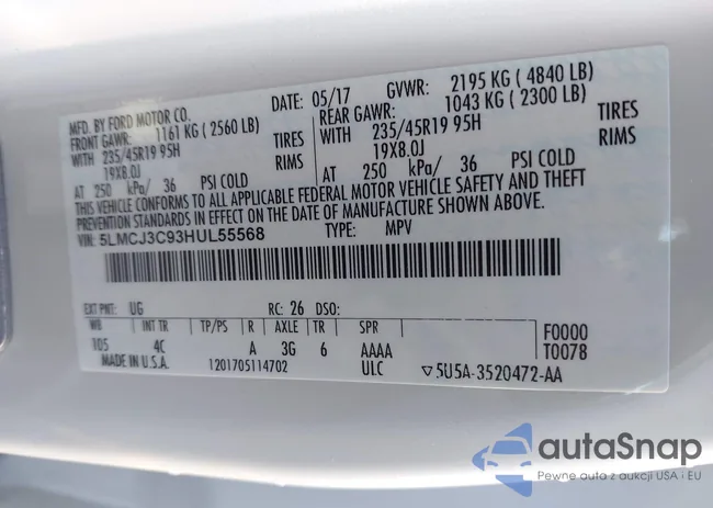 5LMCJ3C93HUL55568: 44552368