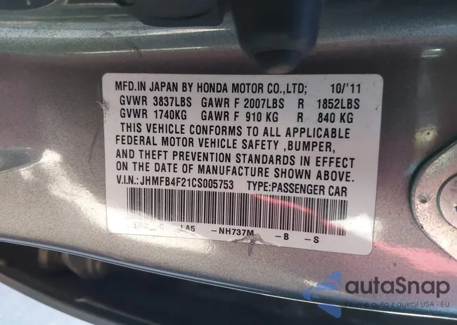 JHMFB4F21CS005753: 44553685