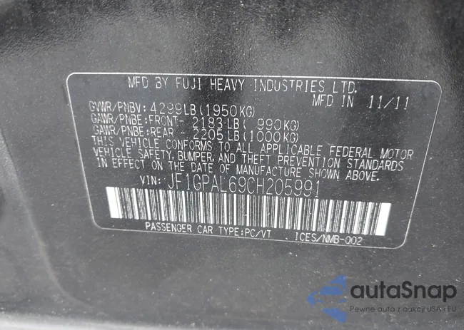 JF1GPAL69CH205991: 44553816