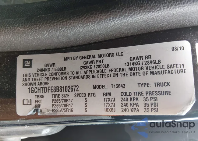 1GCHTDFE8B8102672: 44553925