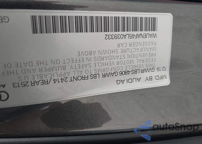 WAUENAF45LA039332: 44554056