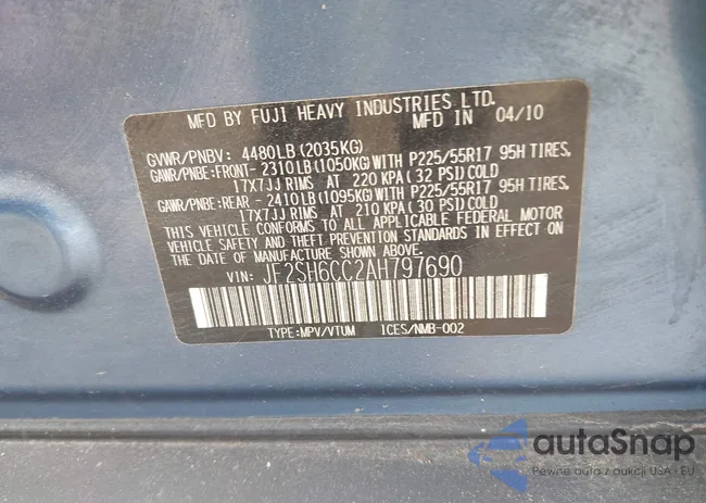 JF2SH6CC2AH797690: 44553354