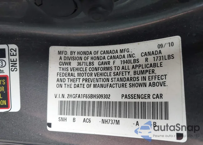 2HGFA1F65BH509302: 44553458