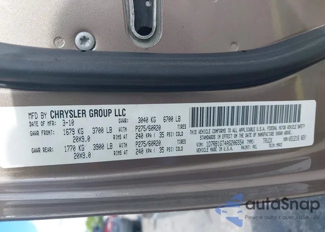 1D7RB1GT4AS206554: 44554666