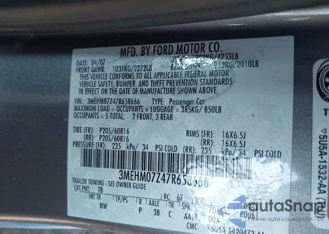 3MEHM07Z47R658666: 44554700