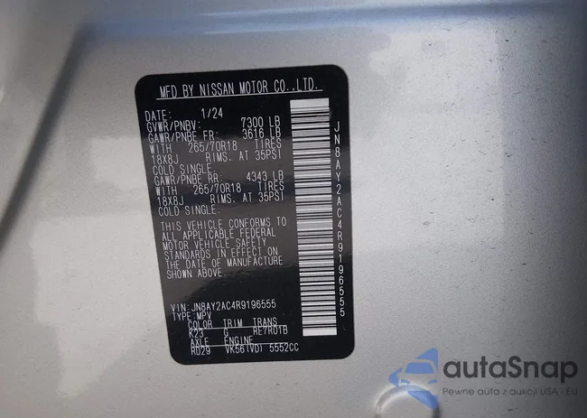 JN8AY2AC4R9196555: 44554780