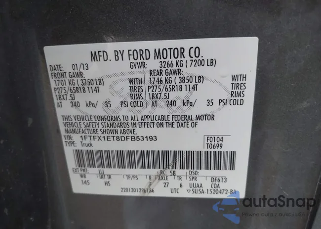 1FTFX1ET8DFB53193: 44554837