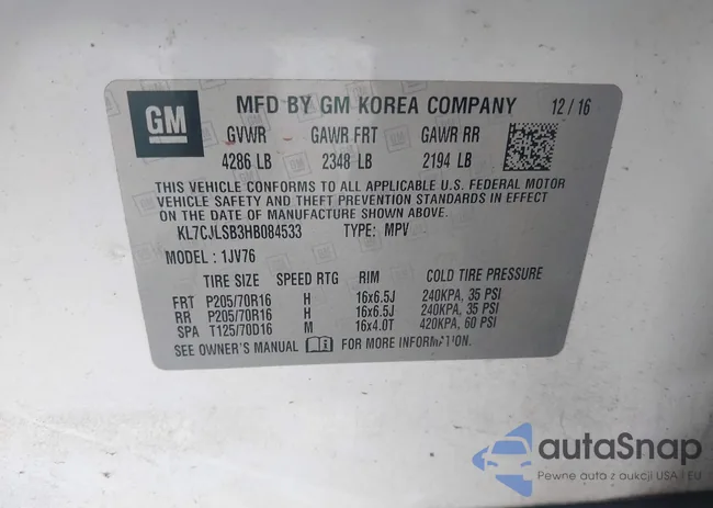 KL7CJLSB3HB084533: 44554867