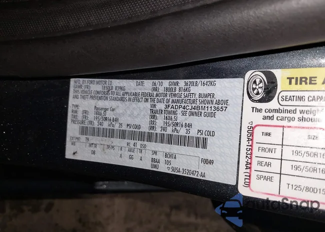 3FADP4CJ4BM113657: 44555540