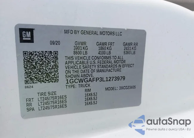 1GCWGAFP3L1273979: 44555544