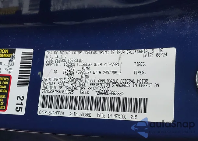 3TMKB5FN8RM011325: 44555770